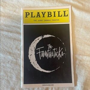 The Fantasticks Playbill 2012 Broadway show starring Aaron Carter